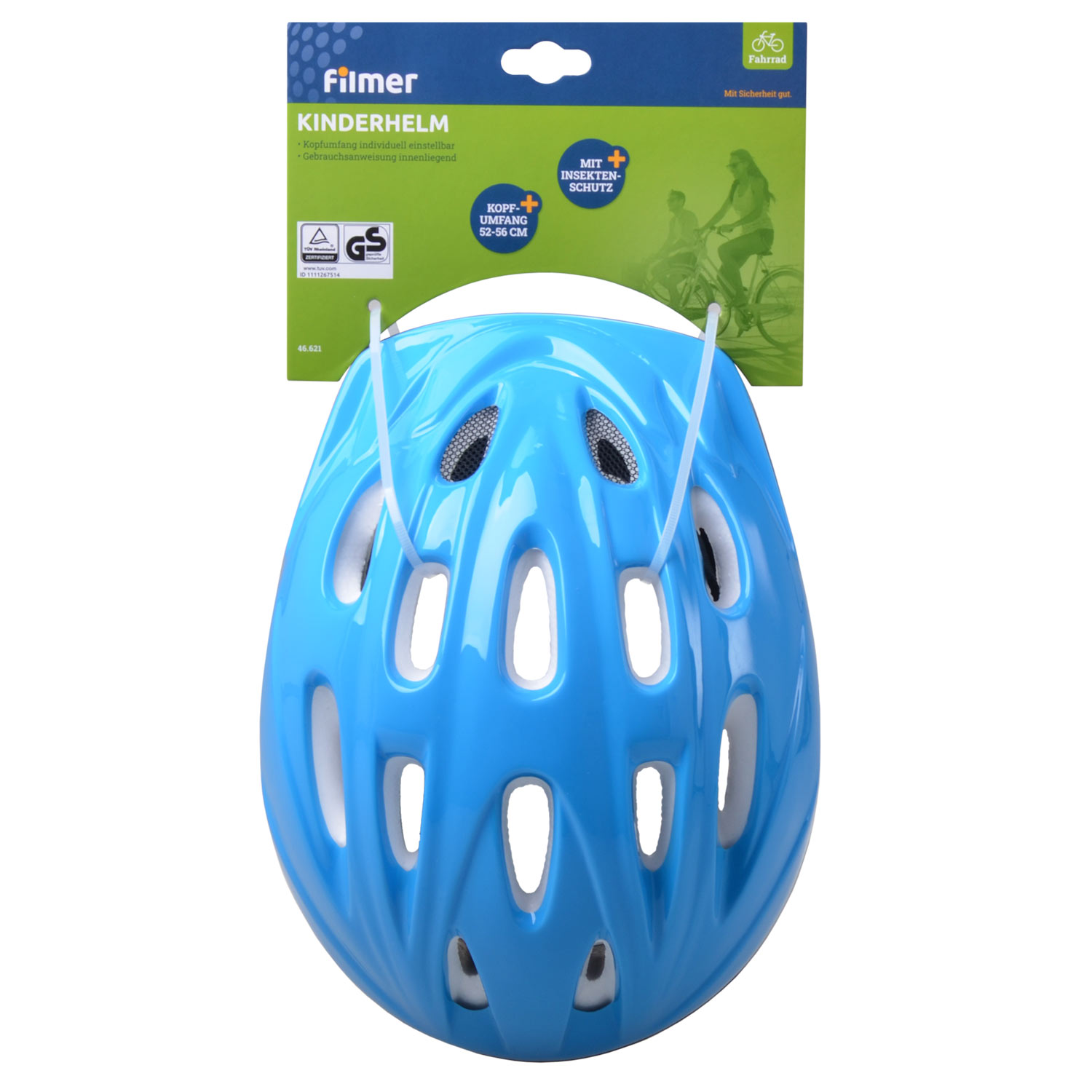 Fahrradhelm für Kinder        blau-glänzend