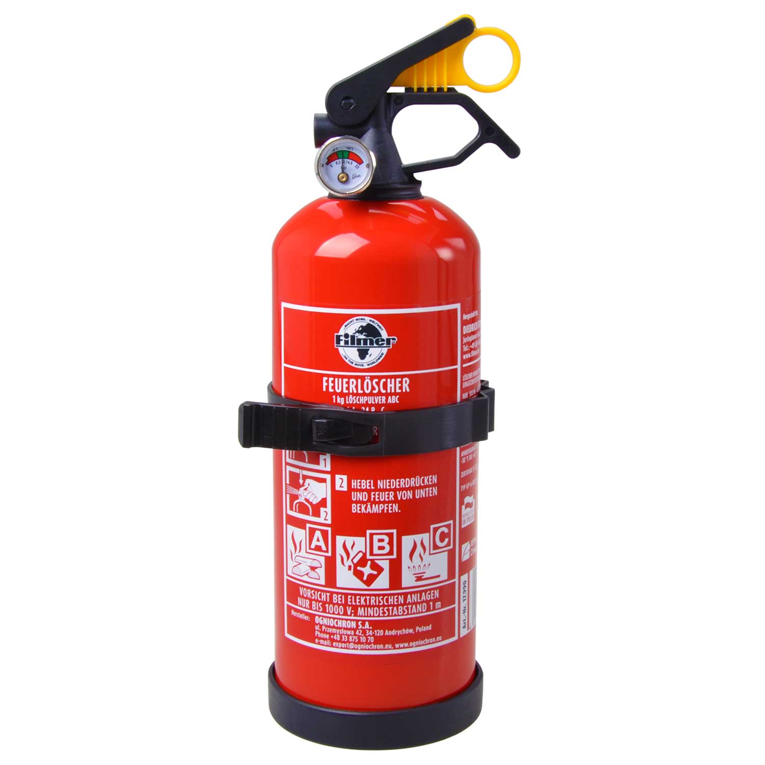 Feuerlöscher ABC 1 kg mit Halterung